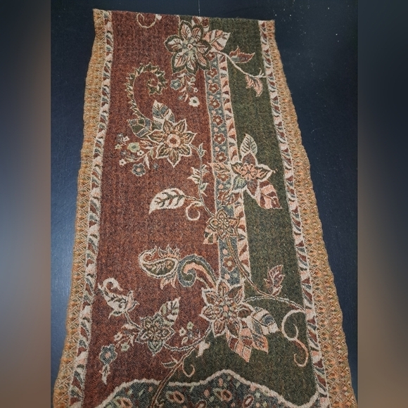 Kandahar 100% Woven Merino Wool Scarf With Fringe    Size 11"×54" - Picture 8 of 10